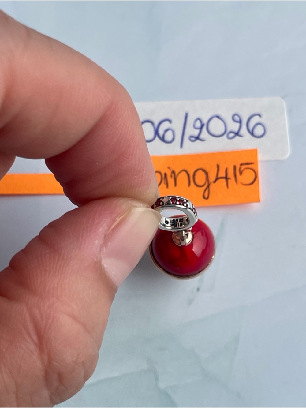 Pandora Two Tone Planet Mars Dangle - Picture 10 of 15
